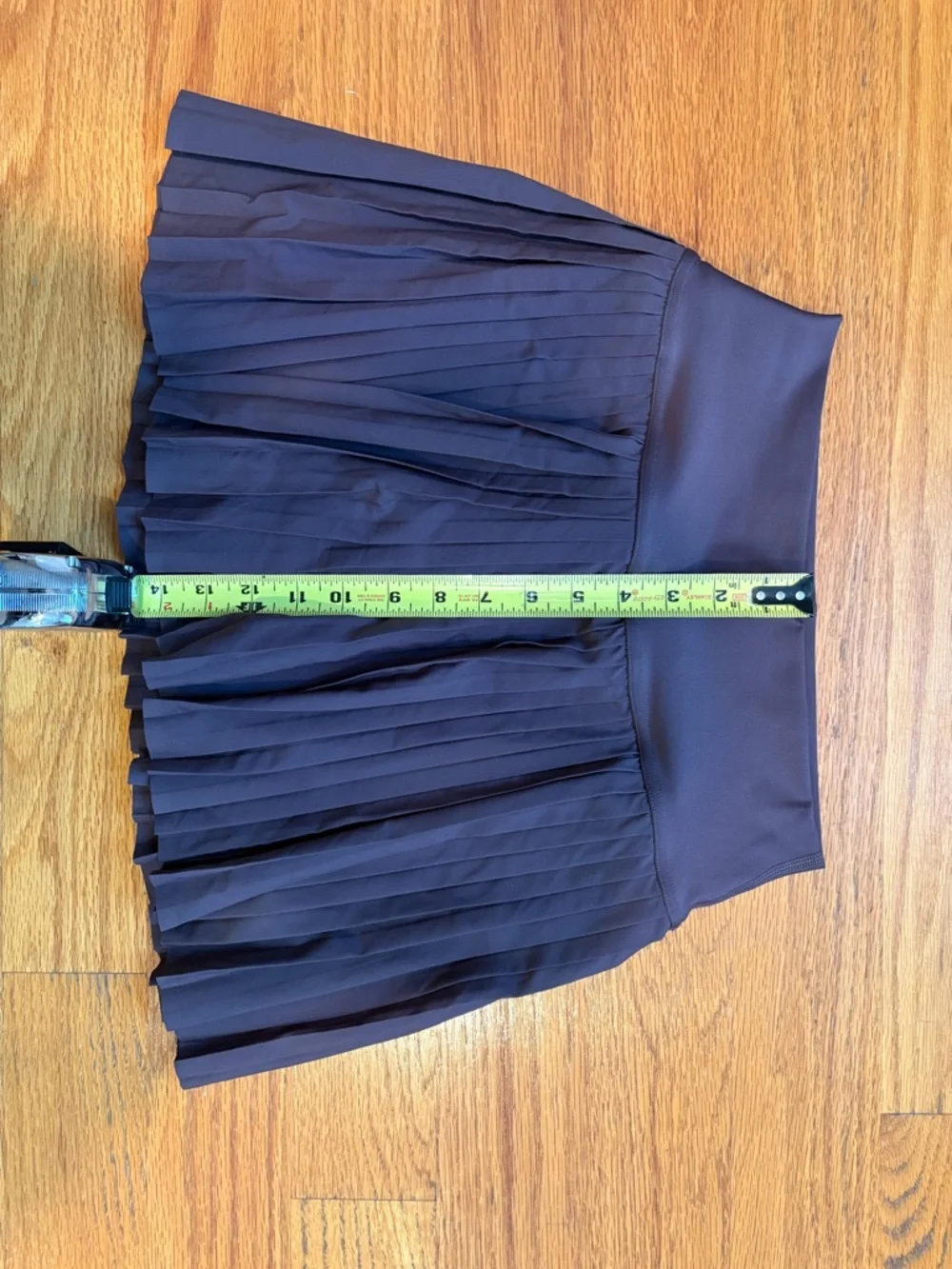 ALO Yoga Chocolate Brown Pleated Skater Skirt